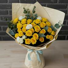 Букет цветов из:  Розы #REPLACE_PRED# Беленькое