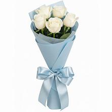 Букет 5 Белых роз Проуд #REPLACE_PRED# Беленькое