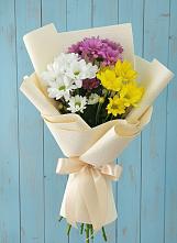 Букет цветов из:  Хризантемы #REPLACE_PRED# Беленькое