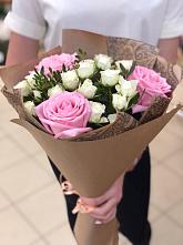 Букет цветов из:  Розы #REPLACE_PRED# Беленькое