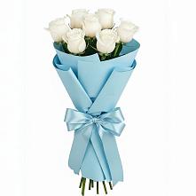 Букет 7 белых роз Проуд #REPLACE_PRED# Беленькое