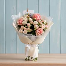 Букет цветов из:  Розы #REPLACE_PRED# Беленькое