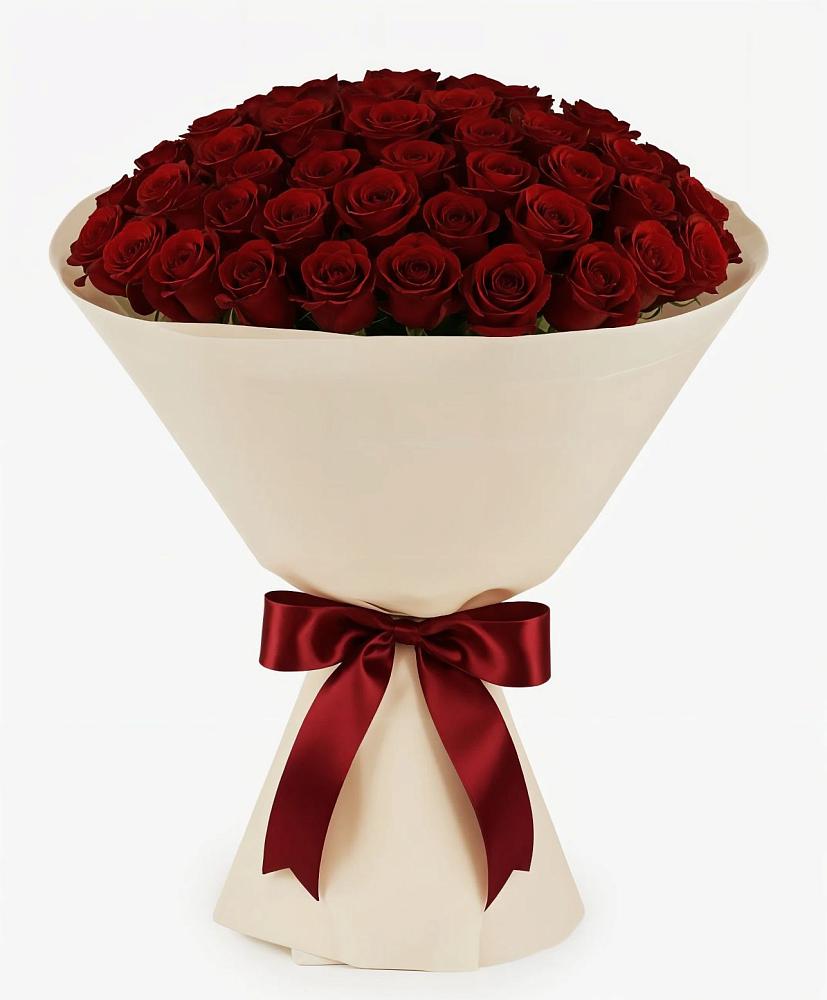 Букет 101 Бордовая роза Блэк Бакарра в Беленькое