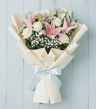Букет цветов из:  Лилии #REPLACE_PRED# Беленькое